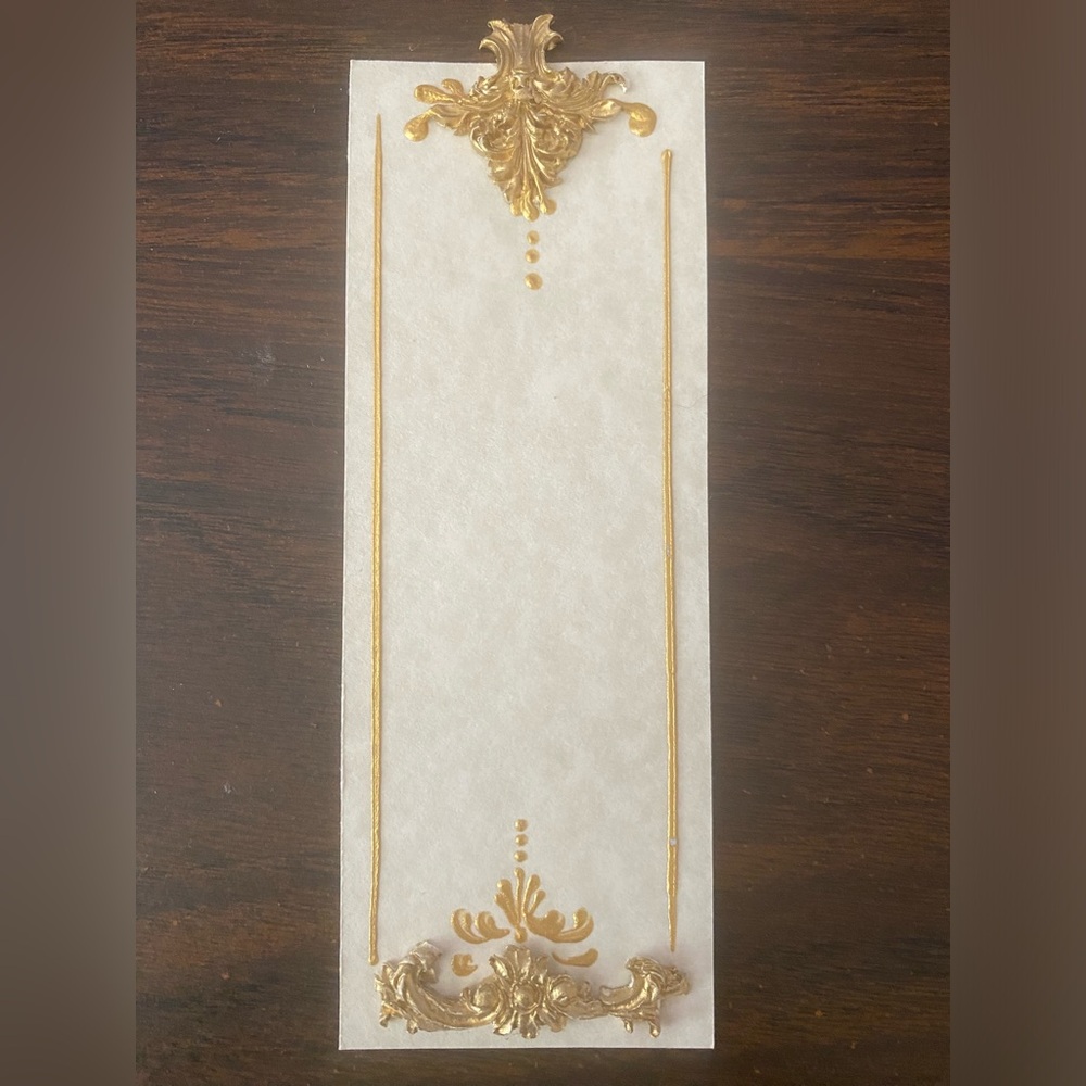 Rare Baroque Embellished Gold Leaf bookmark